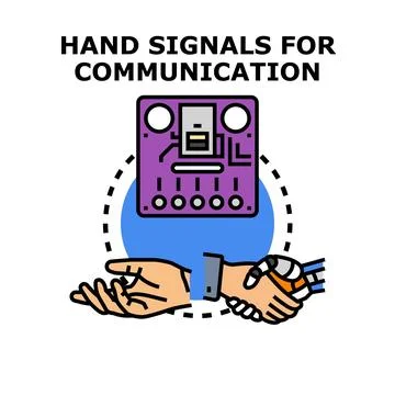 Human and robot hands shaking, symbolizing technology integration Stock Illustration