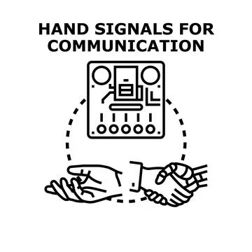 Human and robot hands shaking, symbolizing technology integration Stock Illustration