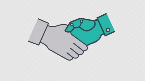 Human and Robot Handshake Animation Representing Artificial Intelligence Co.. 스톡 동영상 346981734