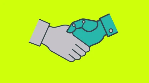 Human and Robot Handshake Animation on Green Screen for Artificial Intellig.. Vidéo 346981735