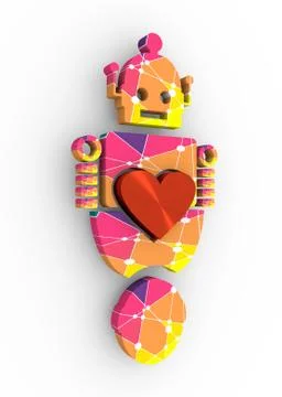 Human and robot relationships Stock Illustration