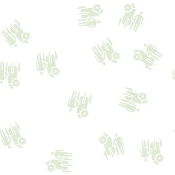 Human and rocket fast work glyph seamless pattern Stock Illustration