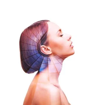 Human and technology interaction Stock Photos