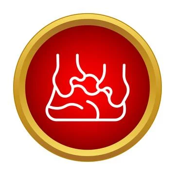 Human ankle joint bones anatomy medical icon Stock Illustration