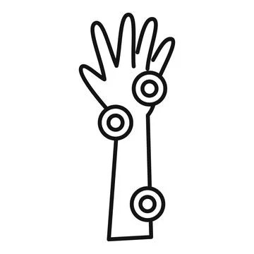 Human arm experiencing pain over wrist and fingers Stock Illustration