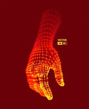 Human Arm. Hand Model. Connection structure. Future technology concept. Stock Illustration