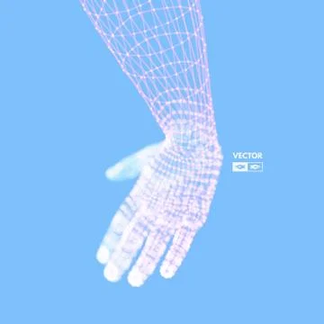 Human Arm. Hand Model. Connection structure. Future technology concept. Stock Illustration