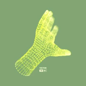 Human Arm. Hand Model. Connection structure. Future technology concept. 3D Ve Stock Illustration