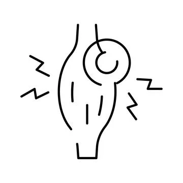 Human arm showing elbow joint pain concept Illustrazione stock