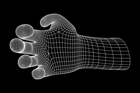 Human Arm wireframe Stock Illustration