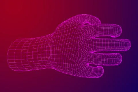 Human Arm wireframe イラスト素材