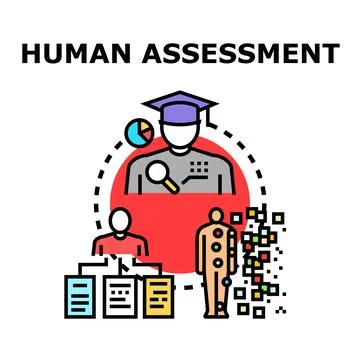 Human assessment process concept vector illustration Stock Illustration