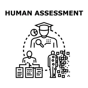 Human assessment process concept vector illustration Stock Illustration