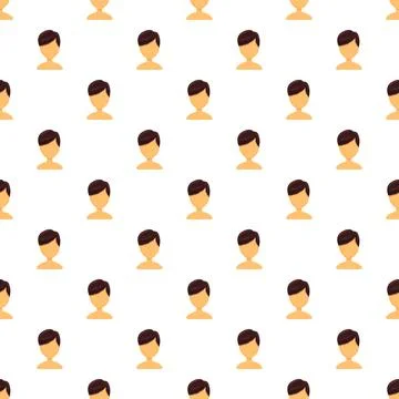 Human avatar icons creating seamless pattern background Illustrazione stock