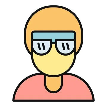 Human avatar wearing glasses vector illustration Stock Illustration