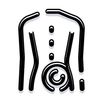 Human back and spinal health icon Stock Illustration