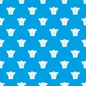 Human back pattern seamless blue Stock Illustration