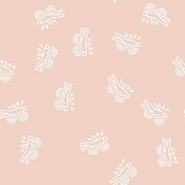 Human back stroke line seamless pattern 库存插图