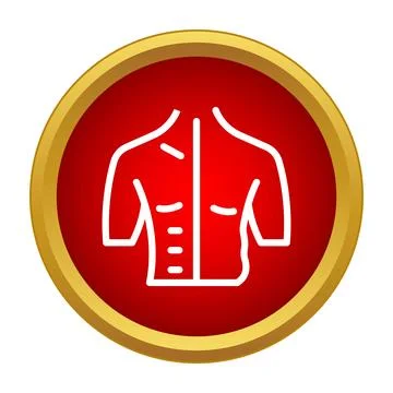 Human back torso anatomy outline icon medical concept Stock Illustration