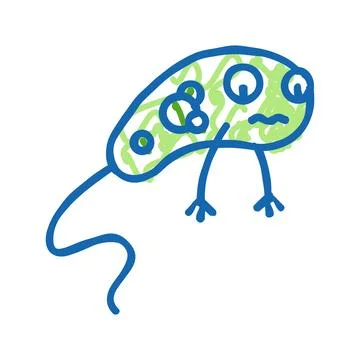 Human bacteria virus icon doodle illustration Stock Illustration