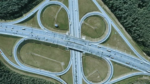 The human beehive. TimeLapse. Patterns of roads. Pathways of roads. Endless Stock Footage 93189211