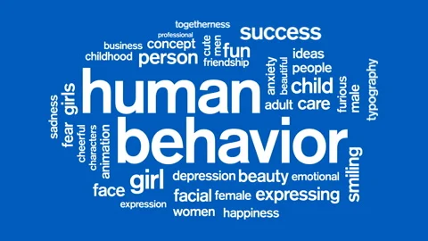 Human Behavior Animated Word Cloud,Text ... | Stock Video | Pond5