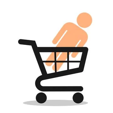 Human being and man as commodity for sale, buying and purchase. Slavery, bein Stock Illustration