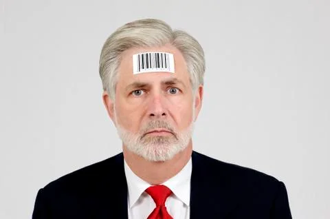 Human Being With Bar Code Stock Photos