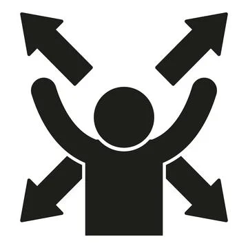 Human best realization icon simple vector. Human balance Illustrazione stock