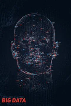 Human Big data visualization. Futuristic AI infographic. Information aestheti 스톡 일러스트
