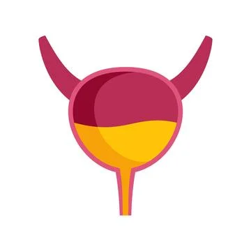 Human bladder organ containing urine illustration Stock Illustration