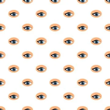 Human blue eye pattern illustration on white background イラスト素材