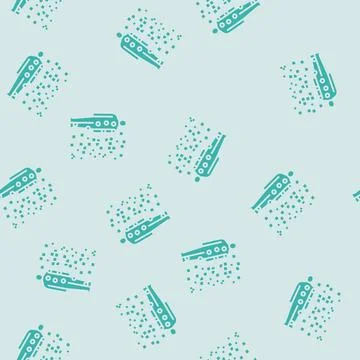 Human body with data points glyph seamless pattern Stock Illustration