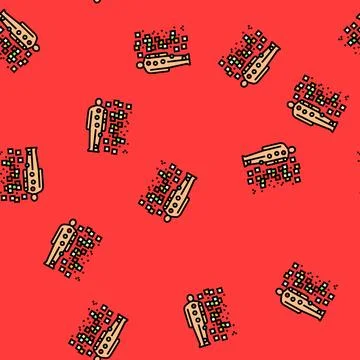 Human body with data points vector seamless pattern Stock Illustration