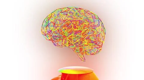 Human body with digital brain Technological development of intelligence wi... Stock Photos