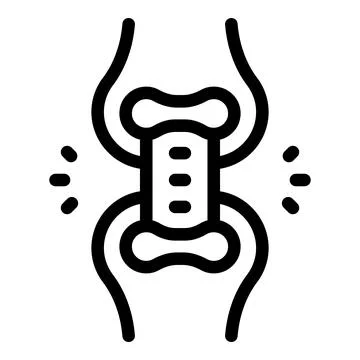Human body experiencing back pain icon showing vertebrae Stock Illustration