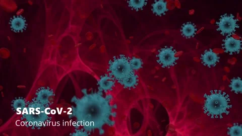 A human body infected with a virus. Microscope virus close up 3D rendering. A Stock Footage 168980045