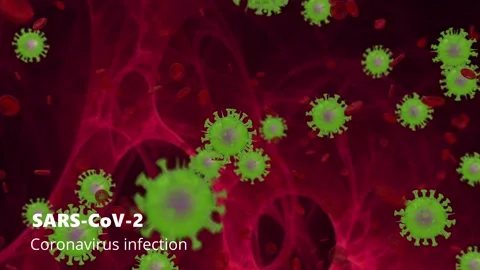 The human body is infected with a virus. Microscope virus close up 3D rendering Stock Footage 169099865