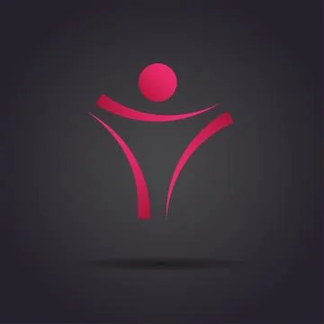 Human body logo Illustrazione stock