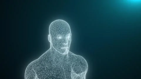 The Human Body Is Modeled of lines Stock Illustration
