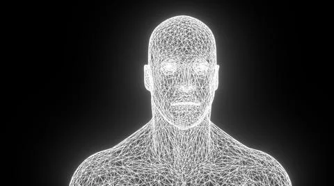 The Human Body Is Modeled of lines 스톡 일러스트