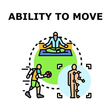 Human body movement ability concept vector illustration Stock Illustration