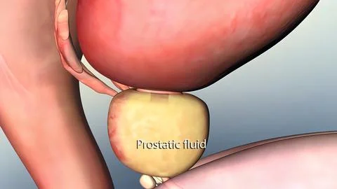 Human Body Organs (Prostate ). 3D Stock Illustration