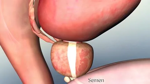 Human Body Organs (Prostate ). 3D Stock Illustration