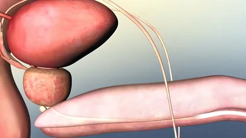 Human Body Organs (Prostate ). 3D Stock Illustration