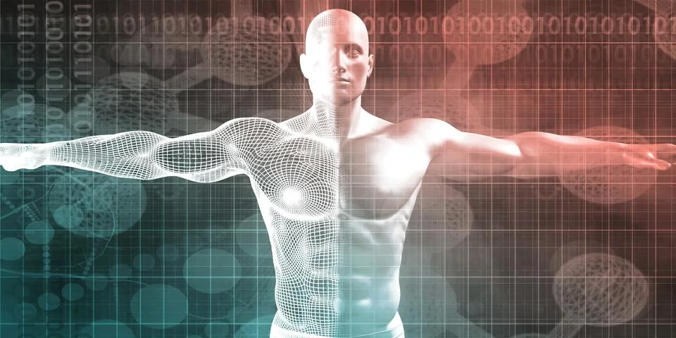 Human Body Presentation Background Stockillustratie