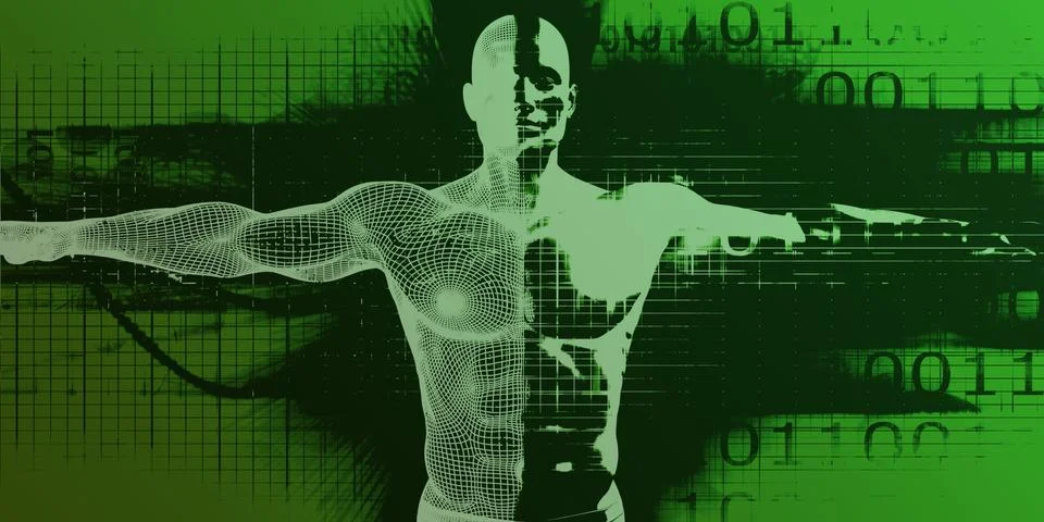 Human Body Presentation Background Illustrazione stock