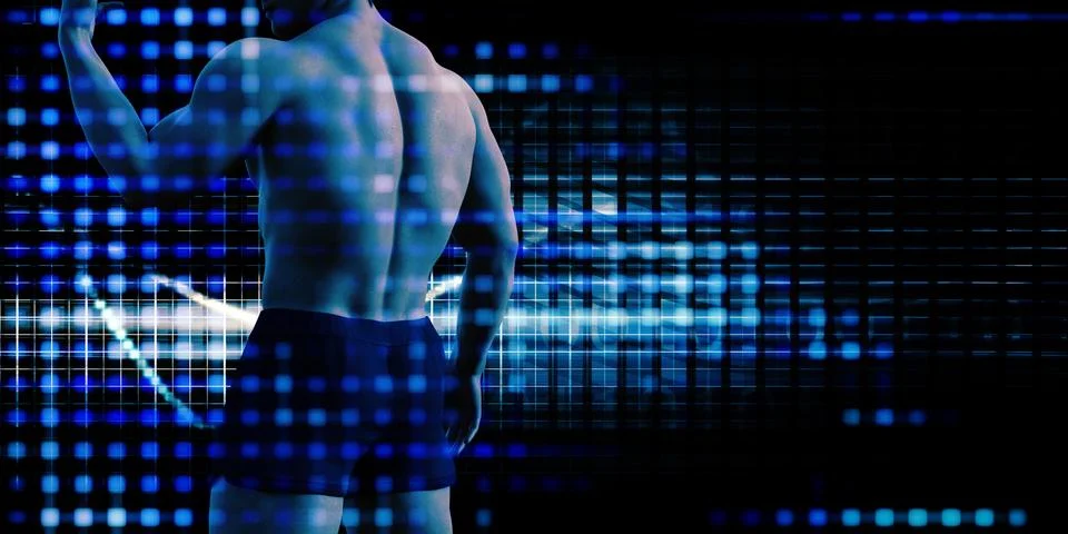 Human Body Presentation Background Illustrazione stock