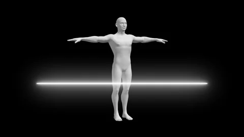Human body scan concept. Vídeo Stock 120636696