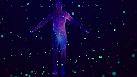 Human body scan Video stock 289834083